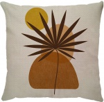 Capa para almofada com zíper invisível, feita em linhão crú com impressão na frente de Boho Palma Terracota/Café e verso liso. Tecido em Linhão 100% Poliéster. Dimensões da Capa: 43 cm X 43 cm. Não acompanha enchimento.