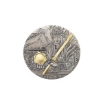 COLECIONISMO - Moeda Ra Sun God Deus Do Sol Egito Divindade Egípcia Falcão, em metal prateado, trabalhada em relevo. Diâmetro: 4 cm. Espessura: 0,25 cm.