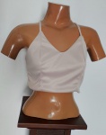 MARIA VIOLETA - Lindo Cropped decotado ,e alça com elastico, na cor creme . Tamanho : GG. Novo, com etiqueta .