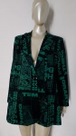 CHICABOLACHA - Lindo Blazer estampado , na cor verde . Tamanho : GG.