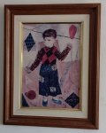 Quadro decorativo - Reprodução - Representando menino . Medindo com a moldura 72 x 90 cm.