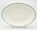 Barão de Melgaço - Augusto João Manoel Leverger - Antiga e rara Travessa em porcelana Francesa, marcada, tendo as Inicias do Barão, medindo 34 cm por 50 cm de diâmetro. Brasil séc. XIX. Peça do serviço, reproduzida na pág. 285 do livro Aristocracia no Brasil da Jenny Dreyffus.