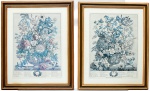 H. Fletcher  - Antigo Par de Gravuras Francesas, emolduradas, representando Primavera e Verão, medindo 44 cm por 60 cm. Séc. XIX.