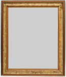 Antigo Espelho, com moldura em madeira com patina dourada, forma retangular, medindo 70 cm por 60 cm.