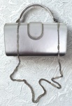 VINTAGE CLUTCH DE FESTA PRATEA COM OU SEM ALÇA - USADA - NO ESTADO CONFORME FOTO