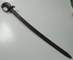 ANTIGO E RARO SABRE/ESPADA DE FERRO DO PERIODO IMPERIAL BRASILEIRO MODELO 1831 COM ORELHAS DE FIXAÇÃO NA EMPUNHADURA, FABRICADO POR PETER DANIEL LUNESCHLOSS (PDL) E IMPORTADO POR IRMÃOS LAPORT ENTRE OS ANOS DE 1839 A 1849 - NAO POSSUI BAINHA - NO ESTADO CONFORME FOTOS