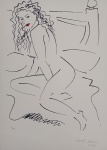 GRAVURA - TIRAGEM 27/80 - MULHER - SERIGRAFIA - 46 X 31CM - CAROL SENNA - ASSINADO A LAPIS PELO ARTISTA - ACID - SEM MOLDURA - NO ESTADO CONFORME FOTOS