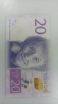 CEDULA SUECIA - 20 KRONOR 2014 - FE - NO ESTADO CONFORME FOTOS