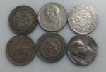 6 MOEDAS 400 REIS 1938 A 1942 - CUPRO-NIQUEL - 5,5 GRAMAS - 23 MM - LOTE AVALIADO ENTRE R$ 24,00 A R$ 60,00 - NO ESTADO CONFORME FOTO