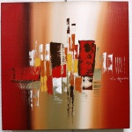 LU ABREU - OST - ABSTRATO - Mede: 50 X 50 CM