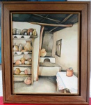 LUCIA MARQUES - 1980 - Técnica mista sobre Eucatex  - Mede: CM: 68x78 cm  e SM: 50x60 cm