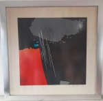 KEN FUKUDA - Quadro Gravura assinada , numerada 119/120 - Mede: 75 X 75 cm
