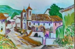 HELITA 2017 - Casarios Reais, óleo sobre tela medindo 60x40cm no chassi sem moldura.