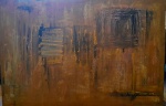 Beatriz Almeida 2003 - Abstrato em amarelo, óleo sobre tela medindo 90x60cm no chassi sem moldura. Assinado no canto inferior direito e assinado e datado no verso.