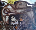 FERNANDO ? 1986 - O Gigante, óleo sobre tela medindo... Assinado, datado e localizado no verso. Obra no chassi sem moldura.