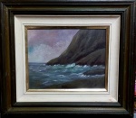 Ângela Ribeiro (?) - ROCHEDOS, quadro em óleo sobre tela medindo 47x40cm com moldura e 28x21cm sem moldura em perfeito estado de conservação. Não temos informação sobre a artista.
