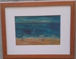 SPOLAOR - Marinha com figuras, óleo sobre tela medindo 50x33 somente a obra e 80x64 com a moldura. Assinado no canto inferior direito.