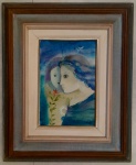 SANTA 1991 - Duas meninas, óleo sobre tela medindo 20x30 só a obra e 45x55 com moldura. Assinado e datado no canto inferior direito. SANTA - Maria Júlia de Almeida Caseiro, nasceu em Contagem, MG em 1938.Pintora, estudou na Escola Guignard, BH. Participou do Salão Nello Nuno em 1976 e diversas outras coletivas. Realizou individuais em Saint Louis e Nova Iorque além de dezenas outras. Considerada uma das alunas de Guignard de mais destaque. Possui obras em expressivos acervos sendo sempre um trabalho de muita procura e valorização constante!