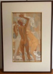BIANCO 1984 - Figura Feminina, óleo sobre tela medindo 35x60cm somente a obra e 60x85 com a moldura. Assinado e datado no canto inferior direito.