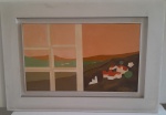 FERNANDO VELLOSO 1973 -  Sem nome, Acrílica sobre madeira medindo 30x45cm. Assinado e datado no canto inferior esquerdo.