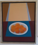 HERCULANO 1983 - Natureza morta, óleo sobre madeira medindo 60x50cm. Assinado no canto inferior esquerdo e datado no canto inferior direito. Verso com informações do artista e etiqueta de galeria.