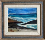 José Pancetti, `Marinha com figura` - óleo sobre placa medindo 24x28cm, a.c.i.e