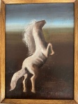 Orlando Teruz, `Cavalo` - óleo sobre tela medindo 22x16cm, a.c.i.d