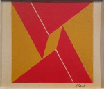 Lygia Clark, `Geométrico` - óleo sobre cartão medindo 13,5x16cm, a.c.i.d