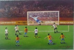 Julio Cesar Brigato, `O Dia do Goleiro` - óleo sobre tela medindo 19,1x29,1, a.c.i.d