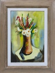 Inimá de Paula, `Vaso com flores` - óleo sobre tela medindo 60x40, a.c.i.d