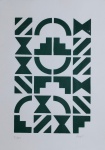 Athos Bulcão, Geométrico - gravura 56/100 medindo 43x30cm, a.c.i.d