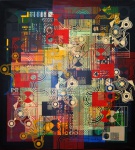 Roberto Burle Marx, `Abstrato` - Panneaux medindo 119x109, a.c.i.d