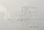 Oscar Niemeyer, `Projetos` - Caneta hidrográfica sobre papel medindo 64 x 88 cm, a.c.i.d