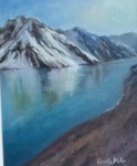 Rosiele Melo, `Cajon Del Maipo` - óleo sobre placa medindo 25x20, a.c.i.d