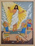 Camilo Eduardo Tavares, Jesus Ressuscita no terceiro dia, acrílico sobre tela, 40x30cm, sem moldura