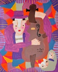 Asfaduroff Nibbes, Le Musicien, óleo sobre tela, 80x65cm, sem moldura