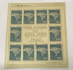 Bloco - B - 006 - Feira Mundial de Nova York - Ano 1940 - RHM 600 UF´S - Leve Marca de Charneira
