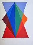 Paula Kadunc, Geométrico, gravura, tiragem 22/100, 50x40cm, sem moldura
