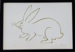 Fang, Horóscopo Chinês - Coelho, gravura, tiragem 27/50, 34x49cm, com moldura