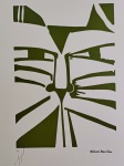 Aldemir Martins, Gato Verde, gravura, tiragem PE, Edição Póstuma, 50x35cm, sem moldura
