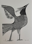 Aldemir Martins, Pássaro, gravura, tiragem PE, Edição Póstuma, 50x35cm, sem moldura