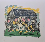 José Antonio da Silva, Moda de Viola, gravura, tiragem 78/80, 36x39cm, sem moldura, Edição Póstuma