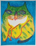 Osmar Santos, Gato, gravura, tiragem 3/100, 80x60cm, 2003, sem moldura, necessita de limpeza nas bordas