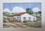 Joel Firmino do Amaral, Sítio São Luiz, aquarela sobre papel, 15x22cm, sem moldura