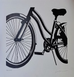 Kleber Ventura, Bicicleta, gravura, tiragem 9/35, 50x50cm, sem moldura
