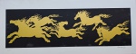 Fang, Cavalo Dourado, gravura, tiragem 1/50, 20x50cm, sem moldura, necessita de limpeza