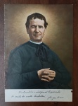 Documento Histórico Salesiano  Lembrança de Oferta para Construção do Santuário de Dom Bosco (Itália) - Raro certificado/lembrança emitido pela Congregação Salesiana, destinado a benfeitores que contribuíram para a construção do Santuário na terra natal de São João Bosco.