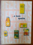 Raro Livro de Receitas "... e bom apetite"  Refinações de Milho Brasil (Anos 70/80) - Raríssimo exemplar do livro de receitas oficial das Refinações de Milho Brasil, um documento histórico da gastronomia e do marketing doméstico brasileiro. A obra é um compêndio de soluções culinárias que marcaram gerações, utilizando marcas consagradas como:Maizena: Receitas de bolos fofos e mingaus clássicos.Karo: Doces, coberturas e o tradicional xarope de milho.Knorr: Caldos para sopas e temperos práticos.Mazola: O uso do óleo de milho em pratos variados.Hellmann's: Maioneses e molhos para saladas.