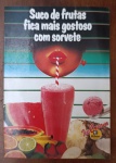 Livreto de Receitas Vintage Kibon  "Suco de Frutas com Sorvete"  Anos 70/80 - Raro livreto publicitário original da Kibon, focado em receitas de bebidas refrescantes que combinam sucos naturais e sorvete.