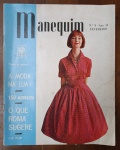 Revista Manequim nº 8 (Ano II) - Fevereiro de 1961 - Moda Vintage Anos 60 -  Este exemplar original da revista Manequim, datado de fevereiro de 1961, é um documento histórico da elegância feminina brasileira no início da década de 60.